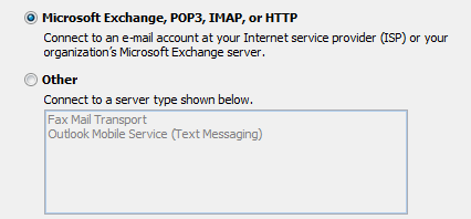 Select Pop3, Image or Http option