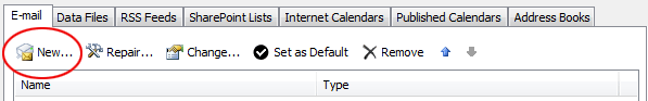 outlook email tab